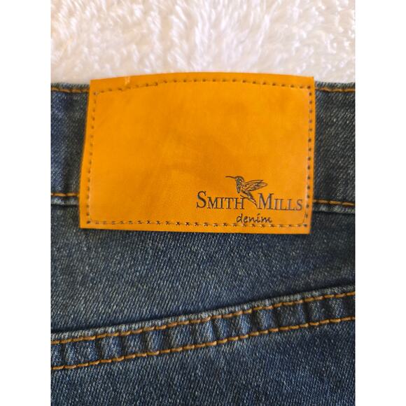 Smith & Mills Jeans Mens 30x30 Straight Leg Medium Wash Blue Stretch Denim Pants - Picture 3 of 7